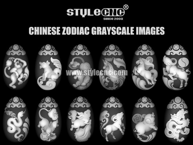 數(shù)控雕刻機十二生肖灰度圖像 數(shù)控雕刻機十二生肖灰度圖像