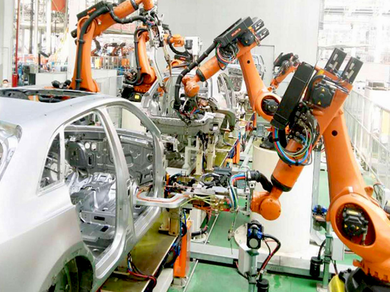 汽車制造中的工業(yè)光纖激光焊接機(jī)器人 汽車制造中的工業(yè)光纖激光焊接機(jī)器人